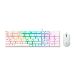 KIT ANTRYX GC-3100 RGB WHITE TECLADO SWITCH RED + MOUSE