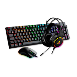 KIT ANTRYX GC-3100 X3 RGB BLACK TECLADO SWITCH RED + MOUSE + AURICULAR