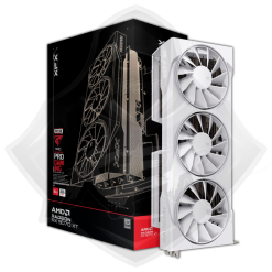 TARJETA DE VIDEO AMD RX 9070 XT 16GB – XFX SWFT X3 WHITE EDITION
