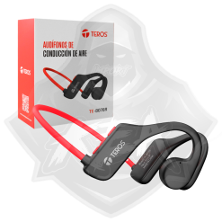 AUDIFONO CON CONDUCCIÓN DE AIRE WIRELESS TEROS TE-8078R BLACK/RED