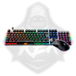 KIT INALAMBRICO ANTRYX GC-4500 TRIX RGB BLACK TECLADO SWITCH RED + MOUSE