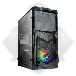 CASE C/FUENTE 350W HALION ELEGANT 670 BLACK