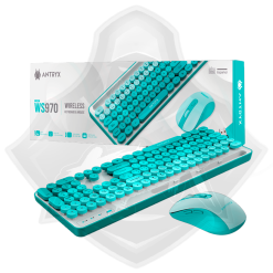 KIT ANTRYX TECLADO+MOUSE WS-970 GREEN WIRELESS