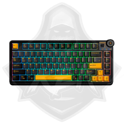 TECLADO AULA AU75 MECHANICAL RGB WIRELESS BLACK / YELLOW